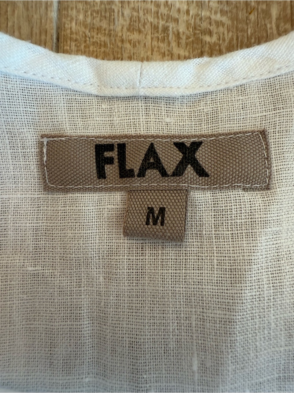 FLAX Sleeveless White Linen Tunic Top Dress M - Picture 6 of 7